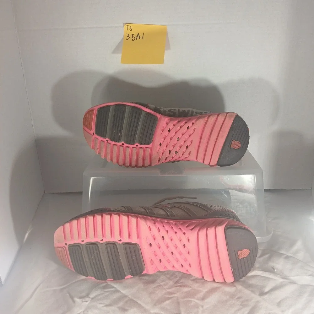 K Swiss Women Running Shoe Gray Pink Guideglide System Size 9.5 Athletic Sneaker